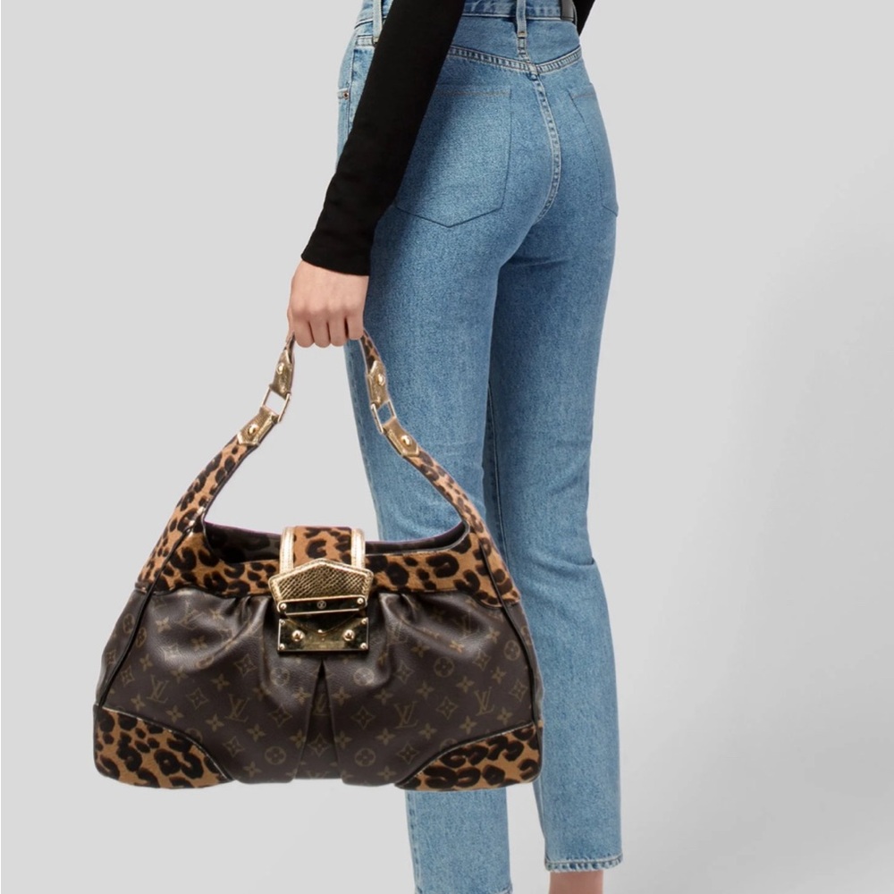 Louis Vuitton Brown and Black Leopard Print Bag